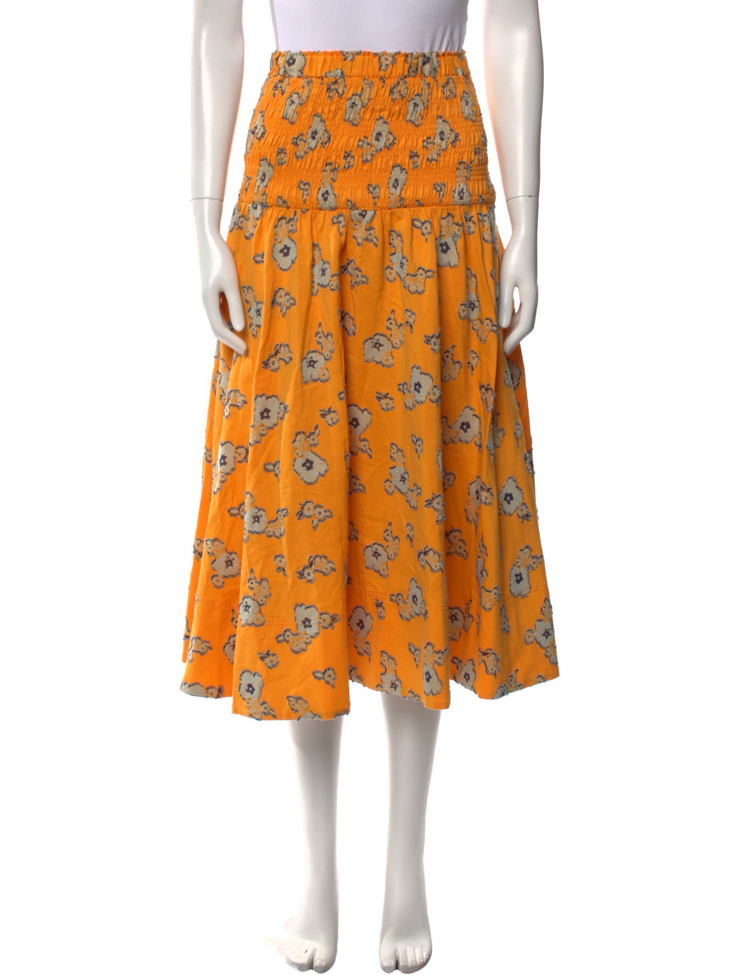 Tanya Taylor Floral Print Long Skirt