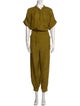 Tanya Taylor Silk Mock Neck Jumpsuit