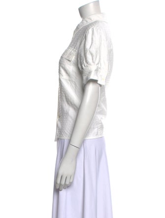 Tanya Taylor Short Sleeve Button-Up Top