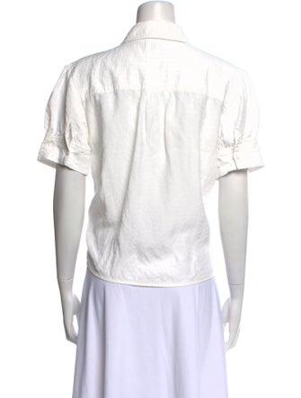 Tanya Taylor Short Sleeve Button-Up Top
