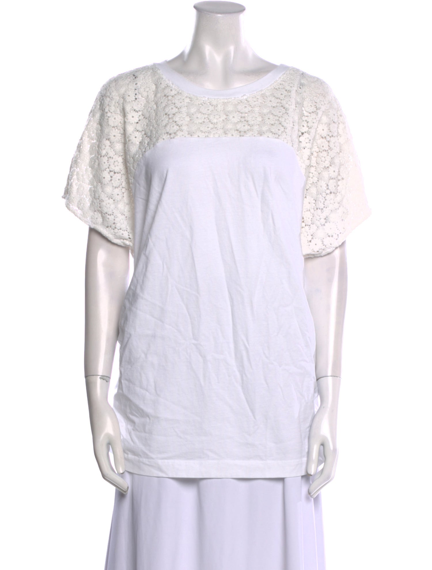 Tanya Taylor Scoop Neck Short Sleeve T-Shirt