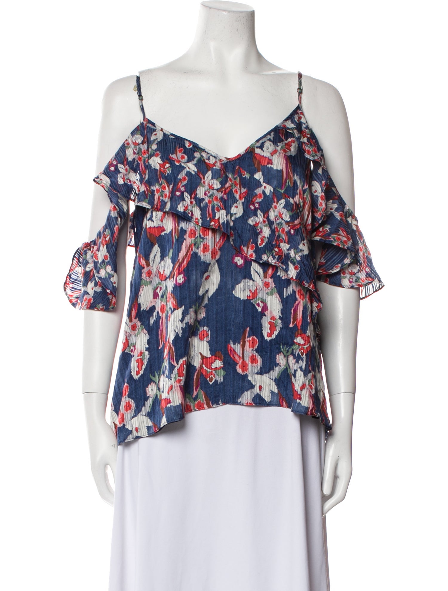 Tanya Taylor Silk Floral Print Blouse