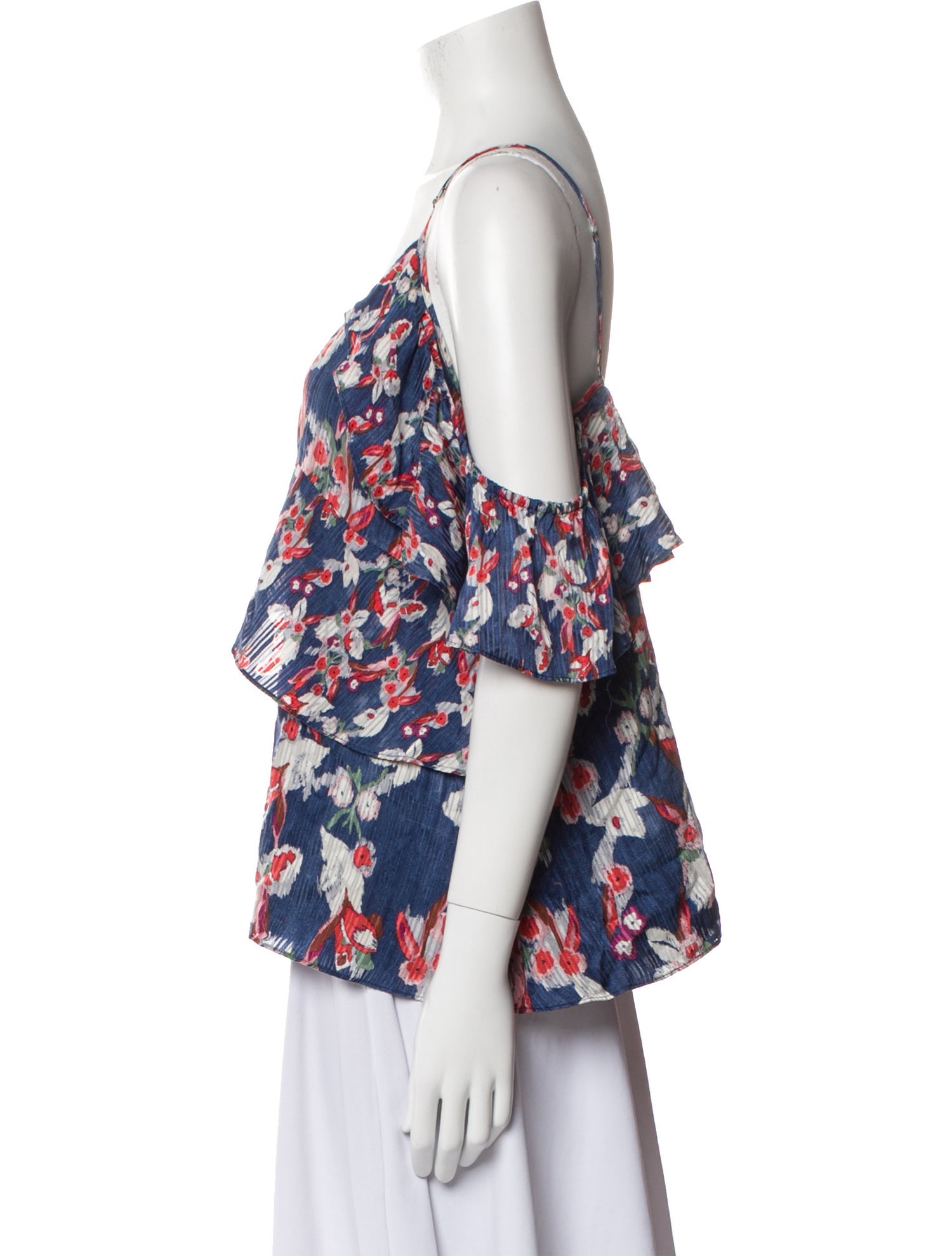 Tanya Taylor Silk Floral Print Blouse