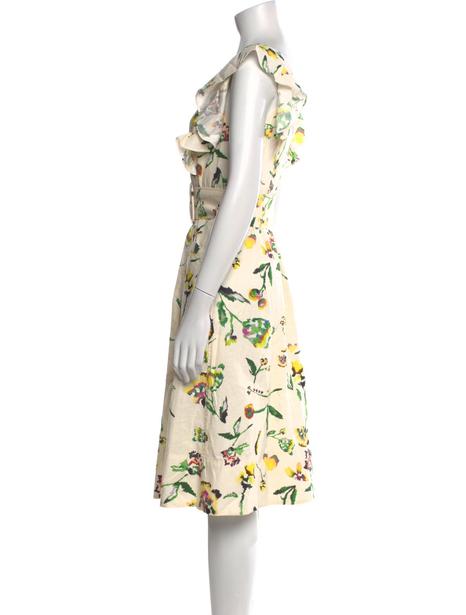 Tanya Taylor Floral Print Knee-Length Dress