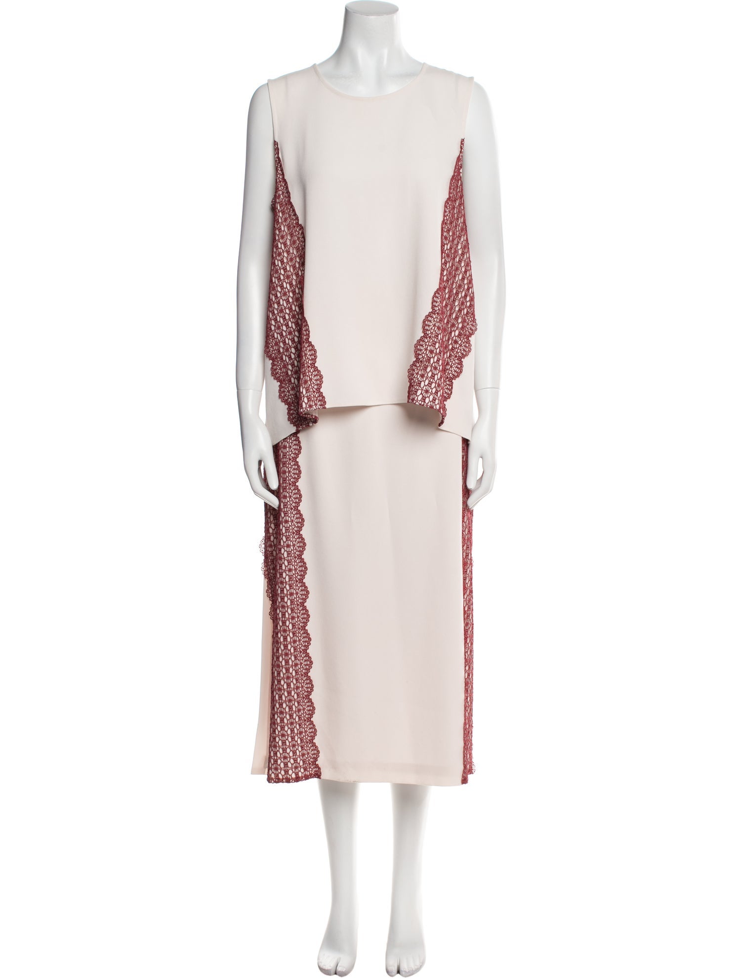 Tanya Taylor Colorblock Pattern Skirt Set