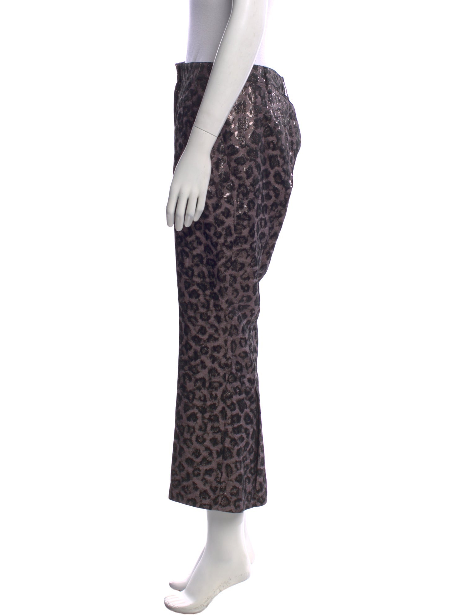 Tanya Taylor Animal Print Wide Leg Pants