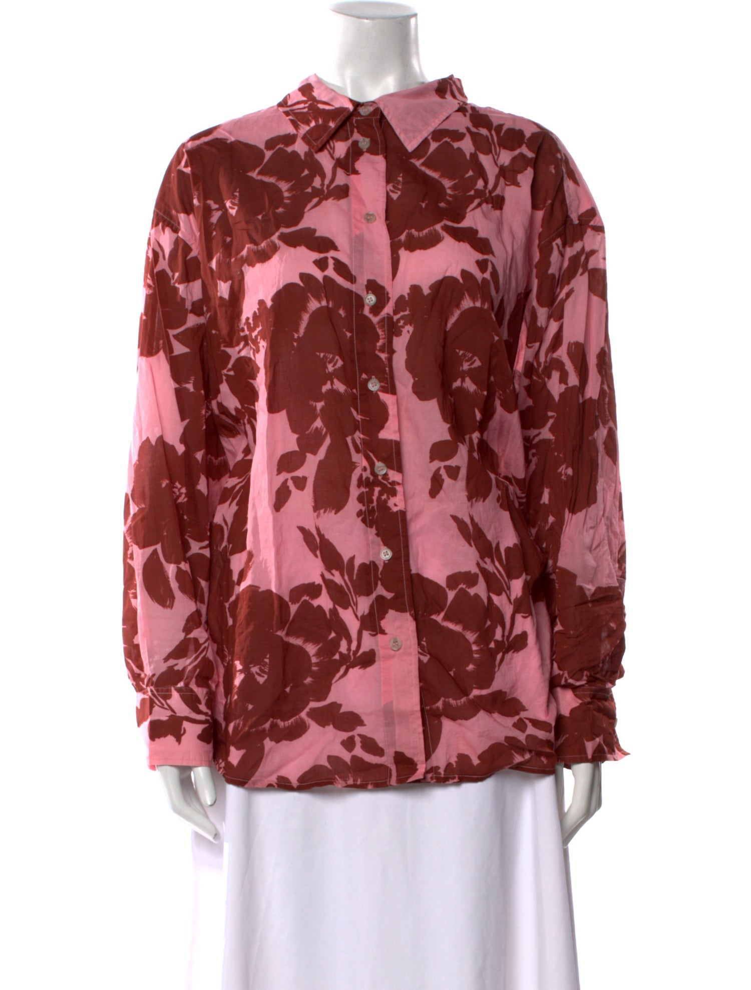 Tanya Taylor Floral Print Long Sleeve Blouse