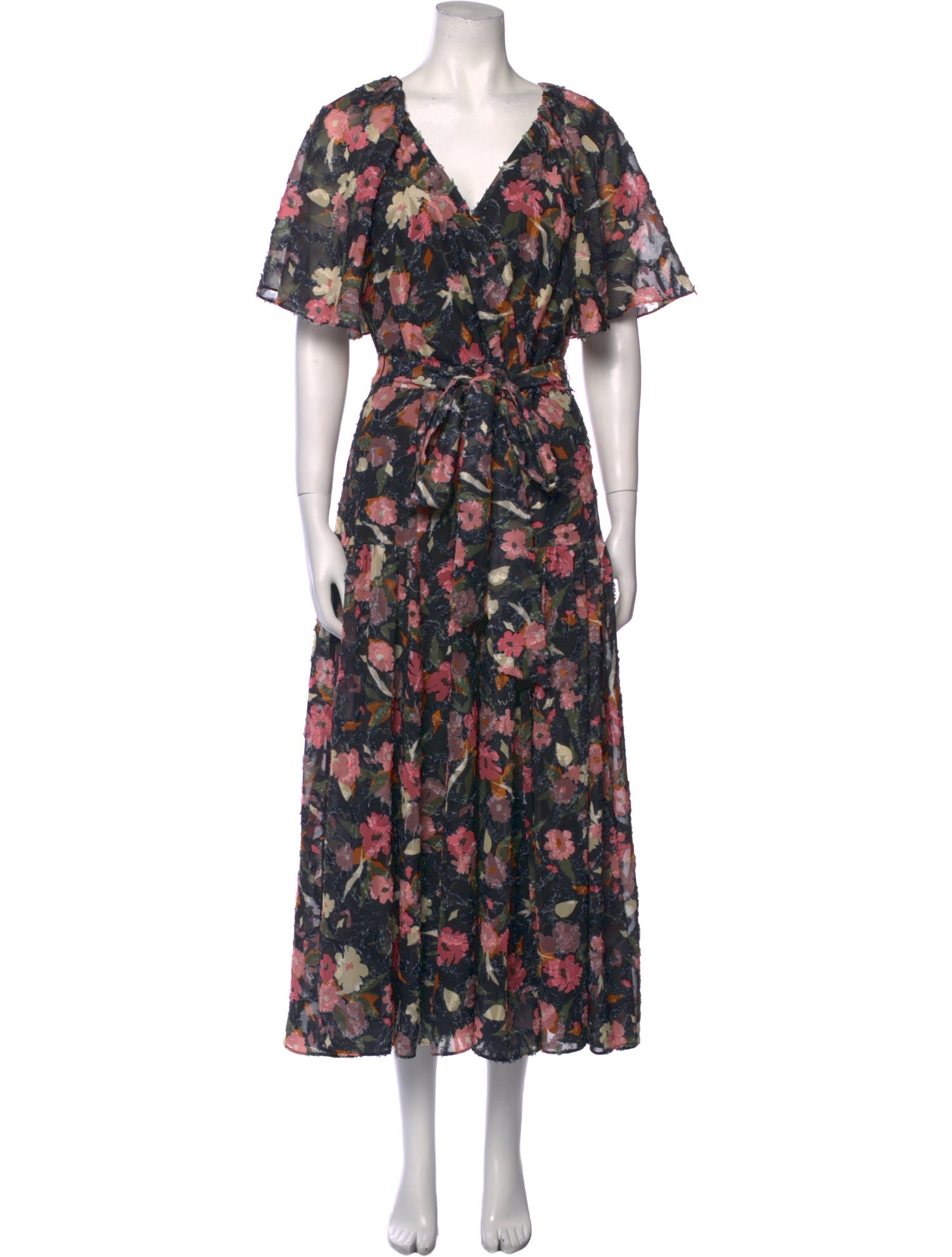 Tanya Taylor Floral Print Long Dress