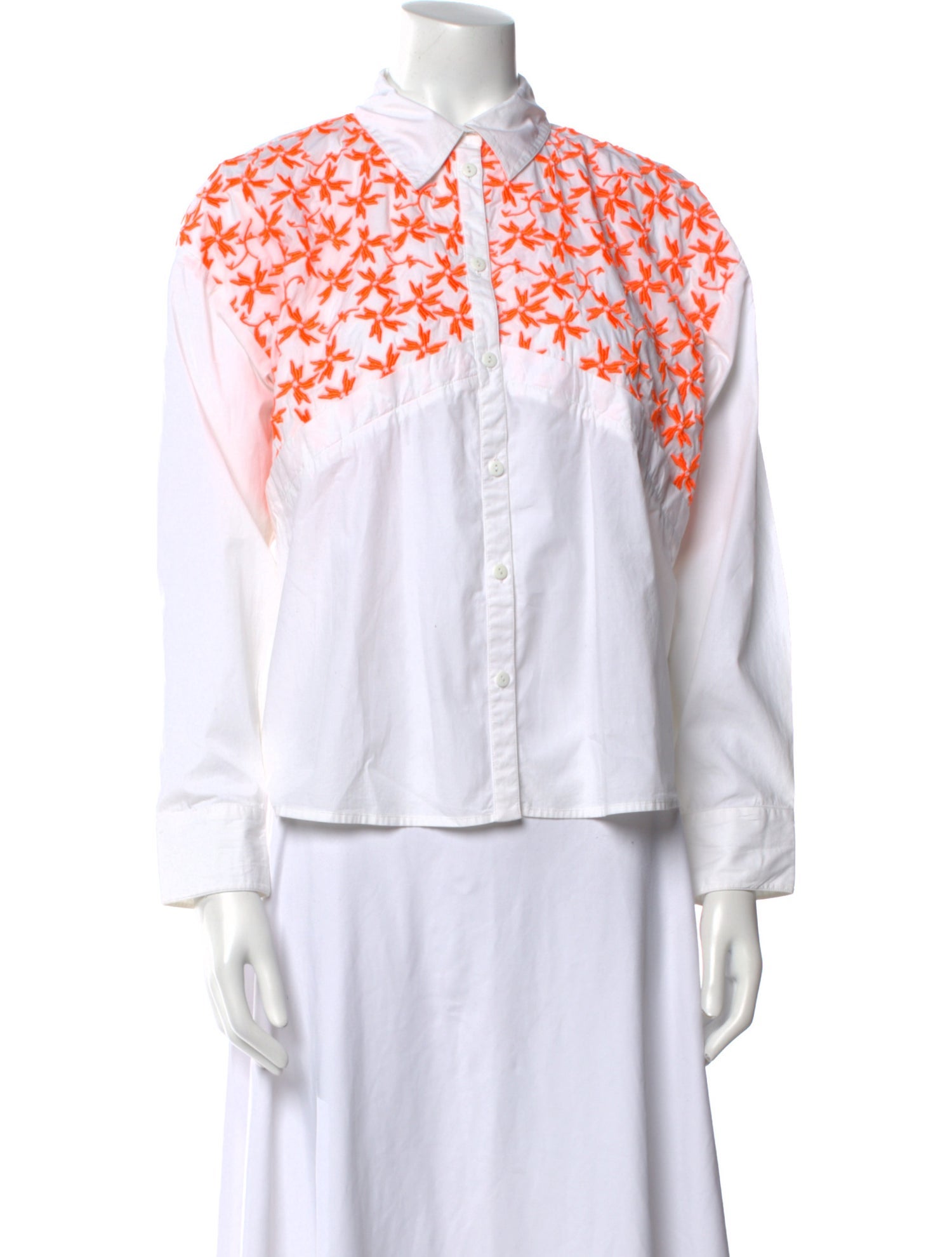 Tanya Taylor Printed Long Sleeve Button-Up Top