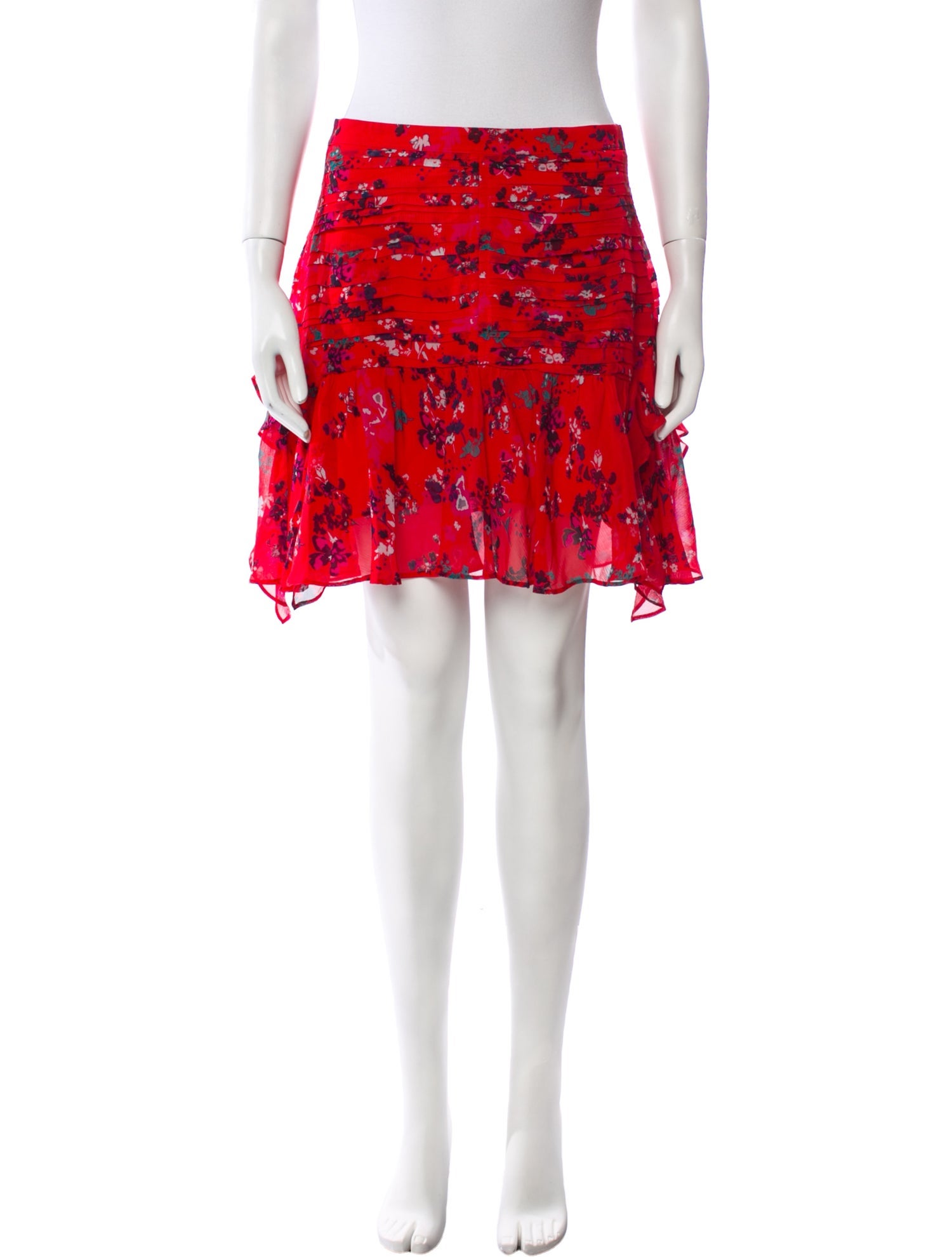 Tanya Taylor Floral Print Mini Skirt