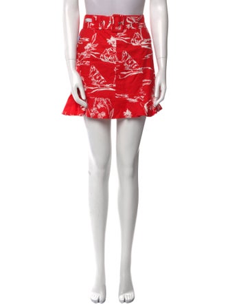 Tanya Taylor Printed Mini Skirt