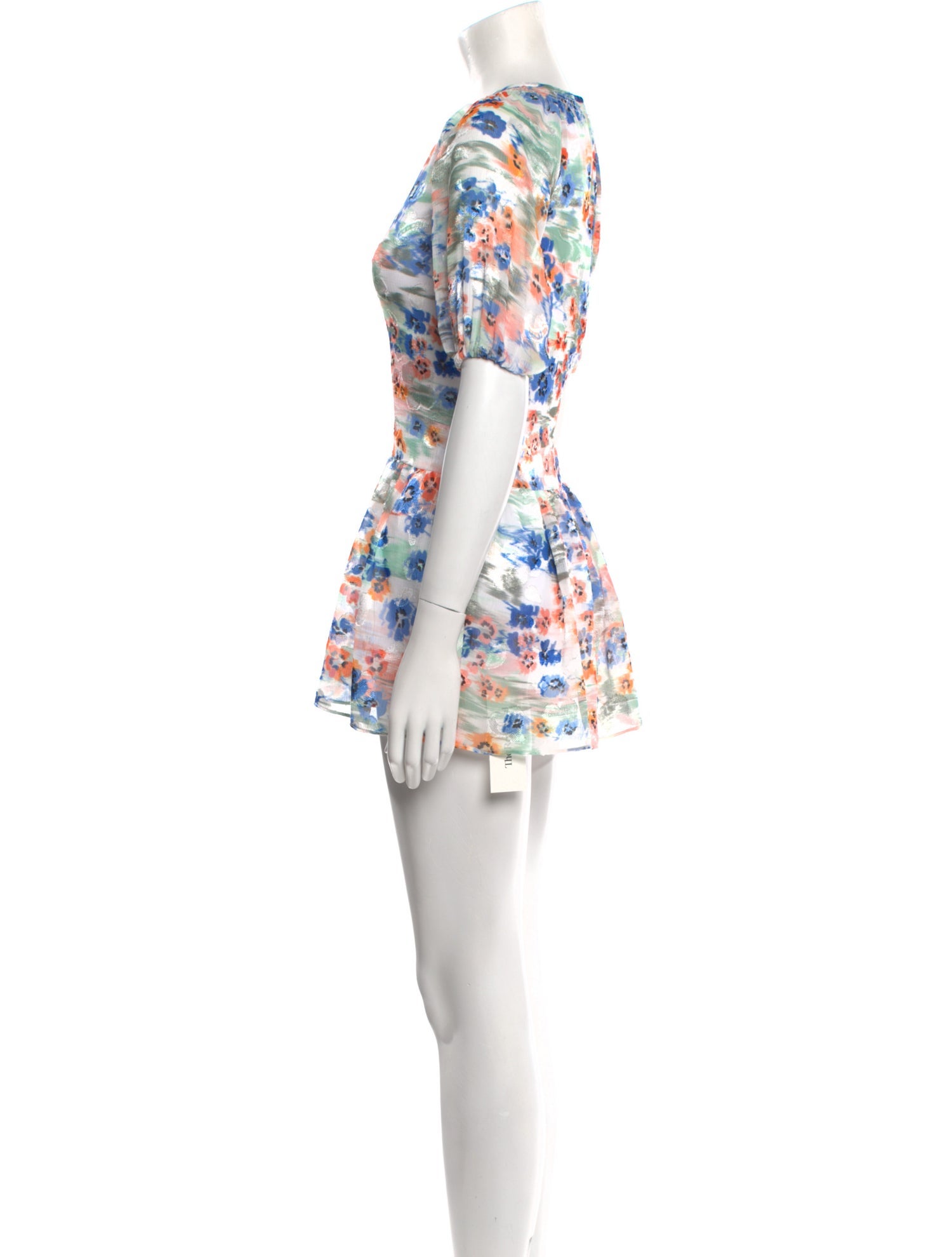 Tanya Taylor Floral Print Mini Dress