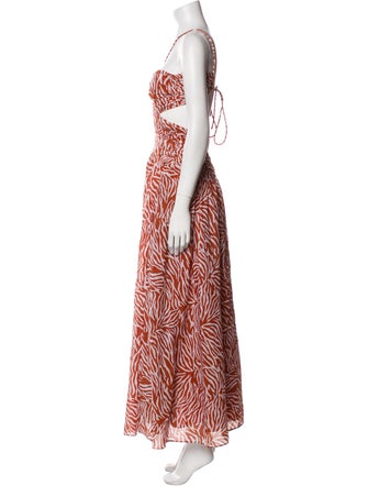 Tanya Taylor Printed Long Dress