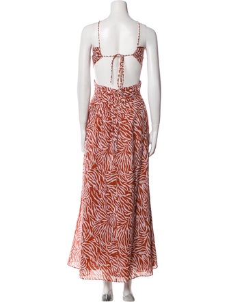 Tanya Taylor Printed Long Dress