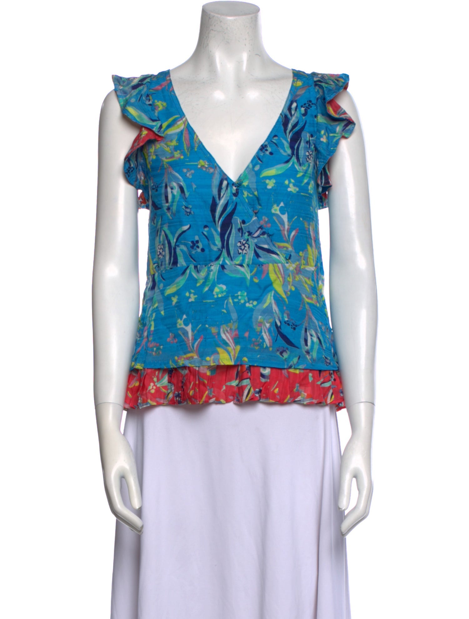 Tanya Taylor Silk Printed Blouse