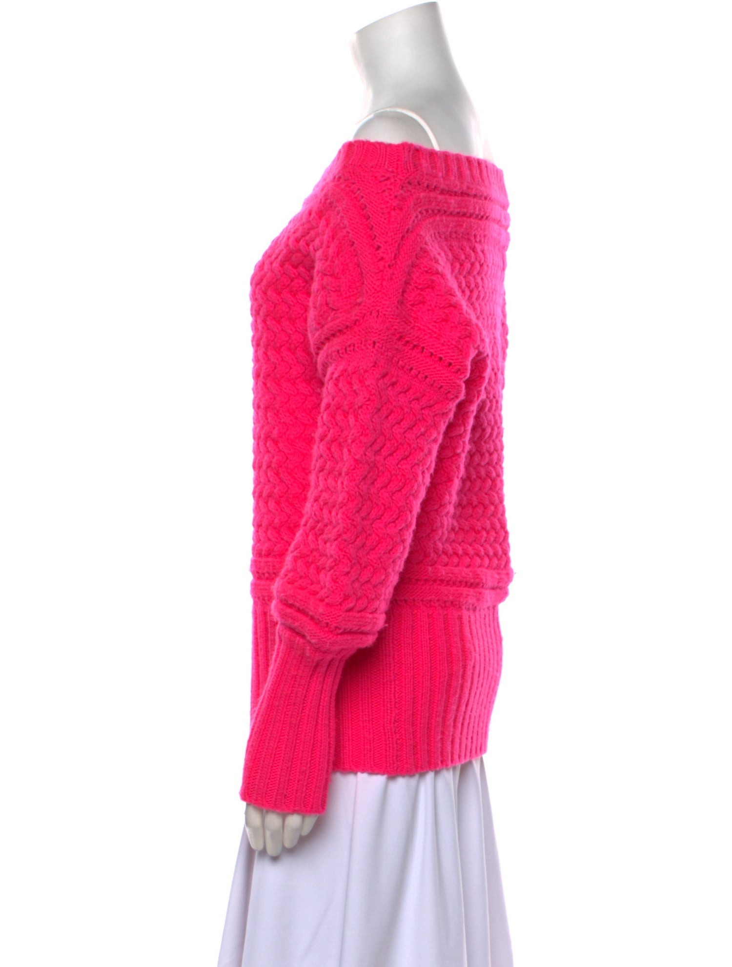 Tanya Taylor Wool Off-The-Shoulder Sweater