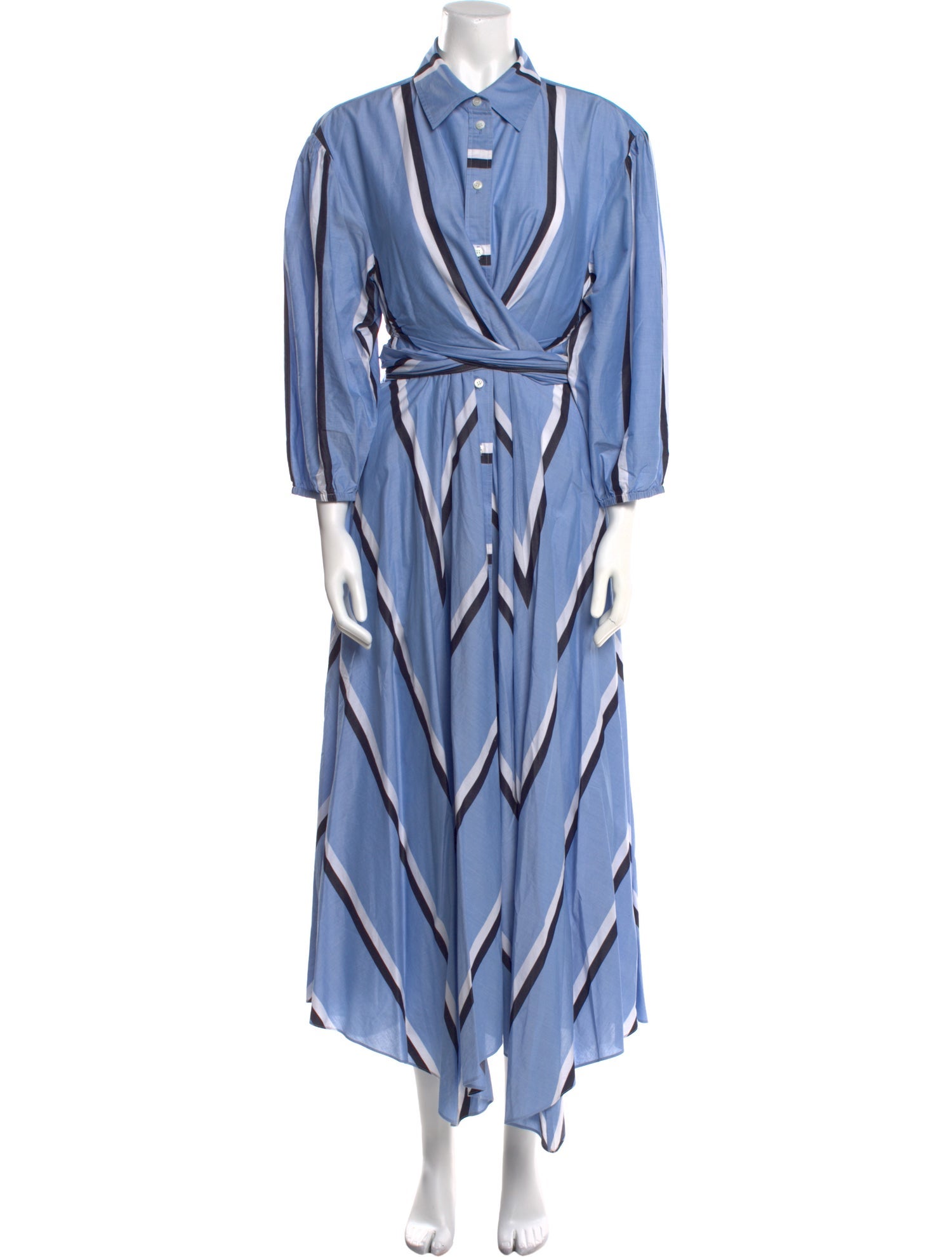 Tanya Taylor Striped Long Dress