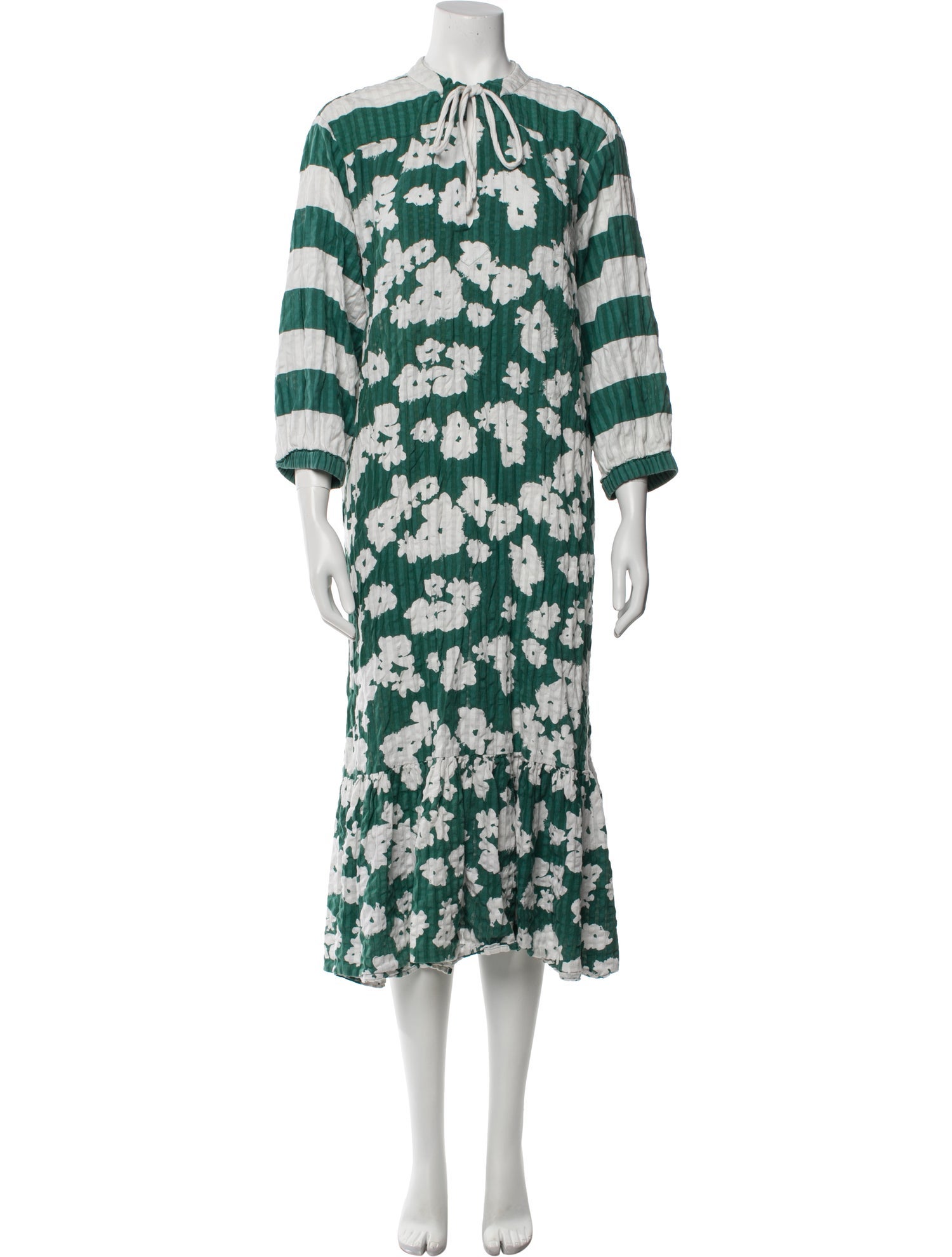 Tanya Taylor Floral Print Midi Length Dress