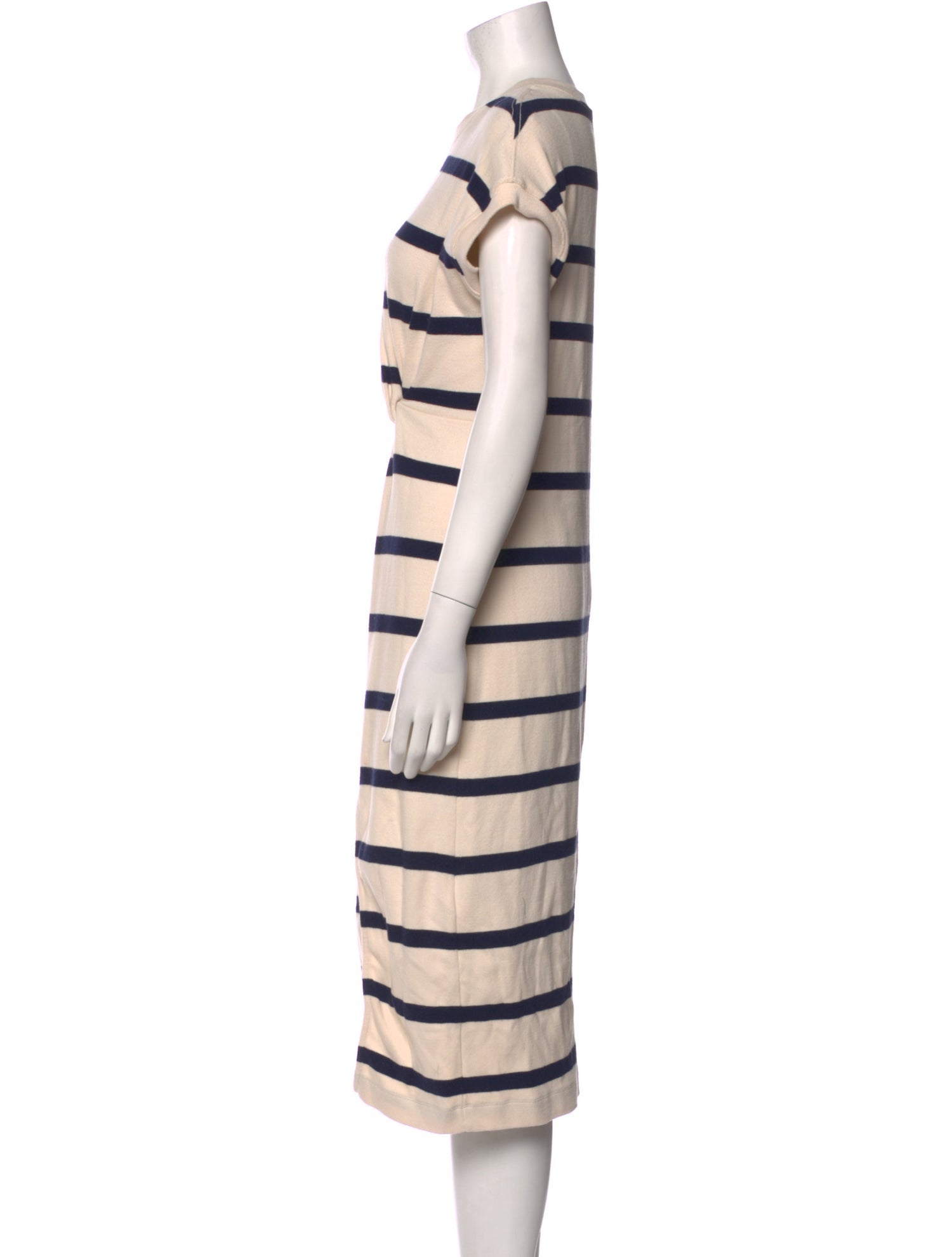 Tanya Taylor Striped Midi Length Dress