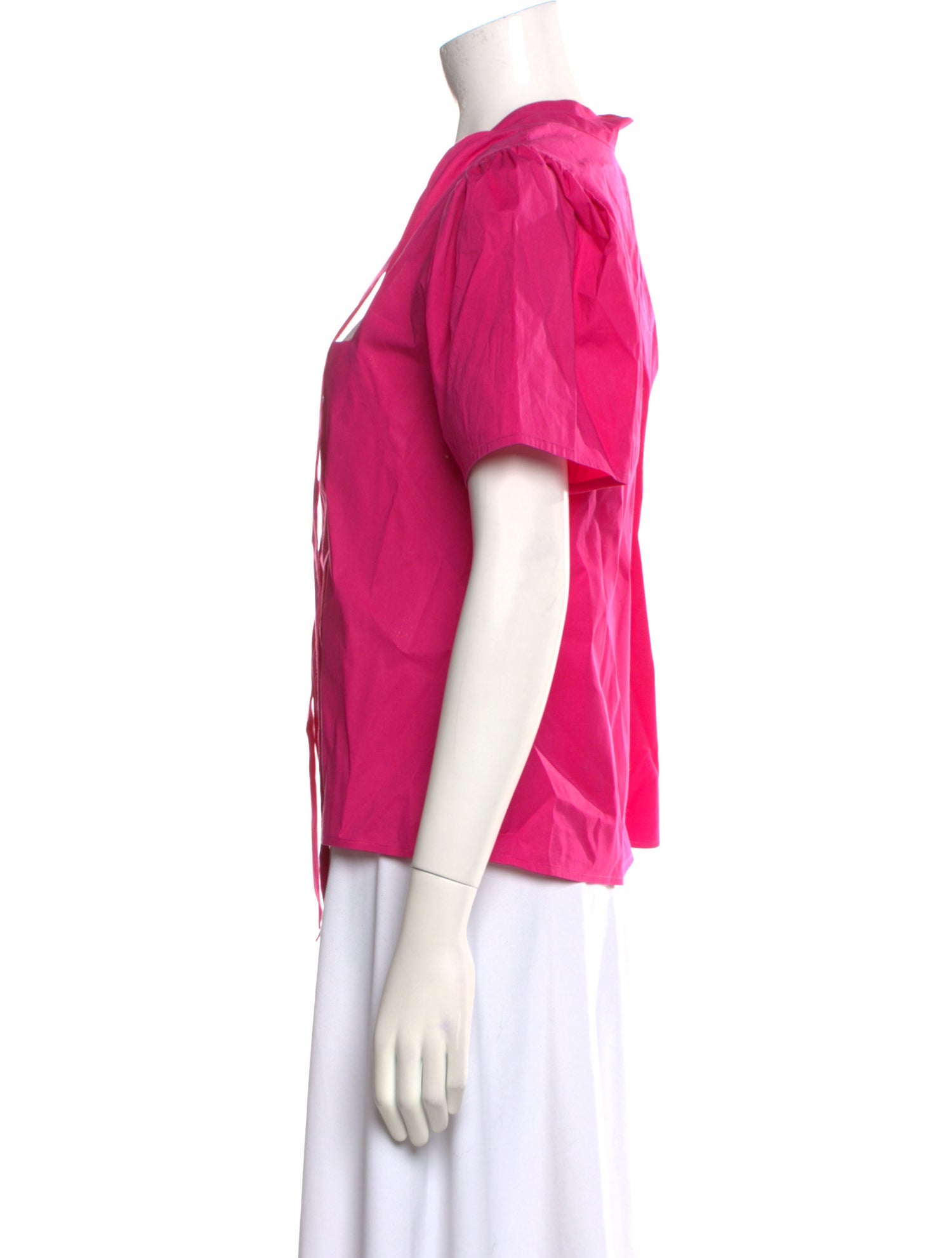 Tanya Taylor Square Neckline Short Sleeve Top