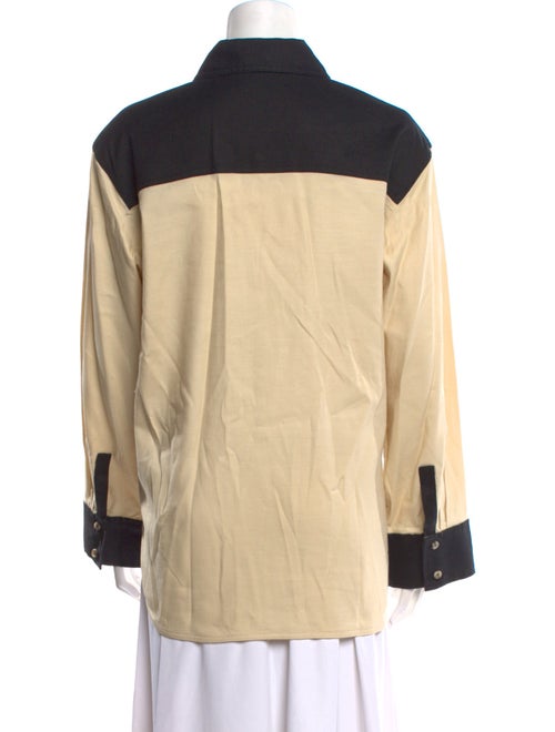 Tanya Taylor Linen Long Sleeve Button-Up Top