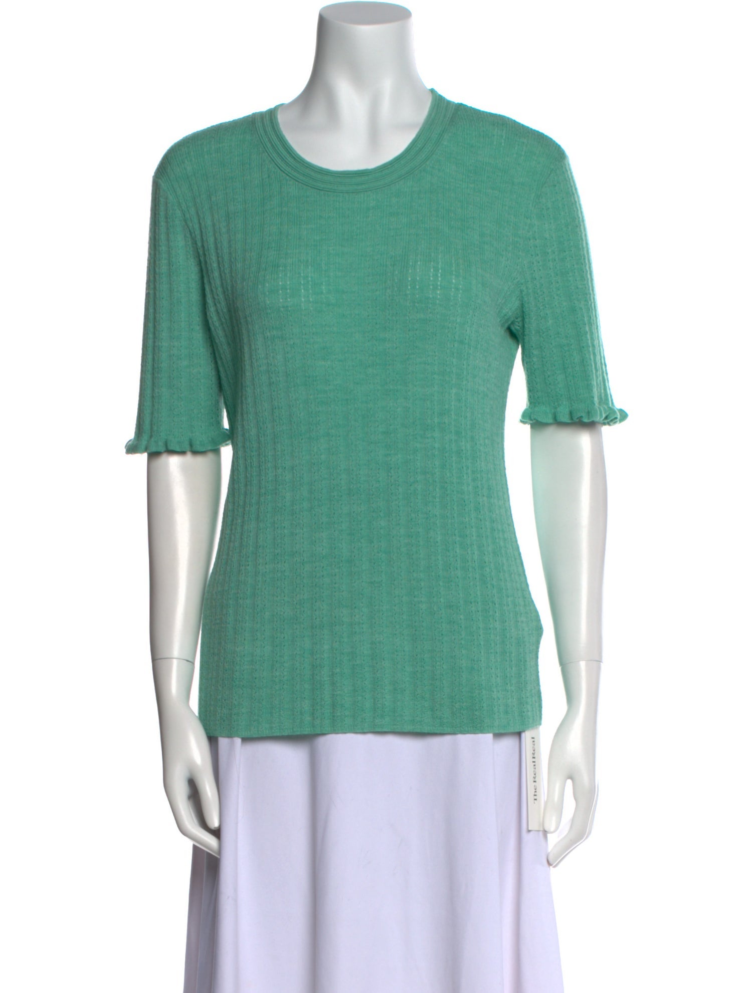 Tanya Taylor Merino Wool Crew Neck T-Shirt