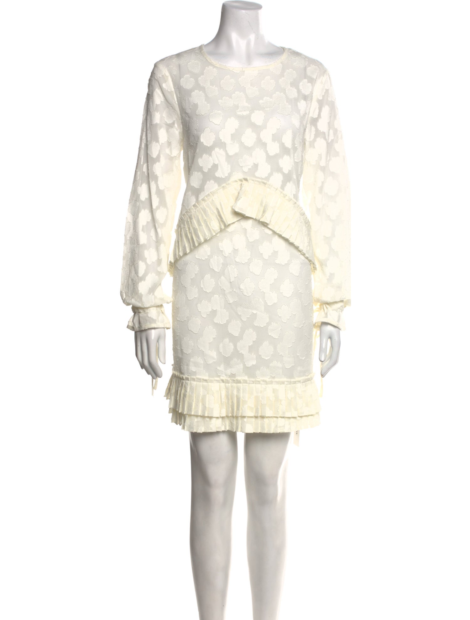 Tanya Taylor Lace Pattern Mini Dress