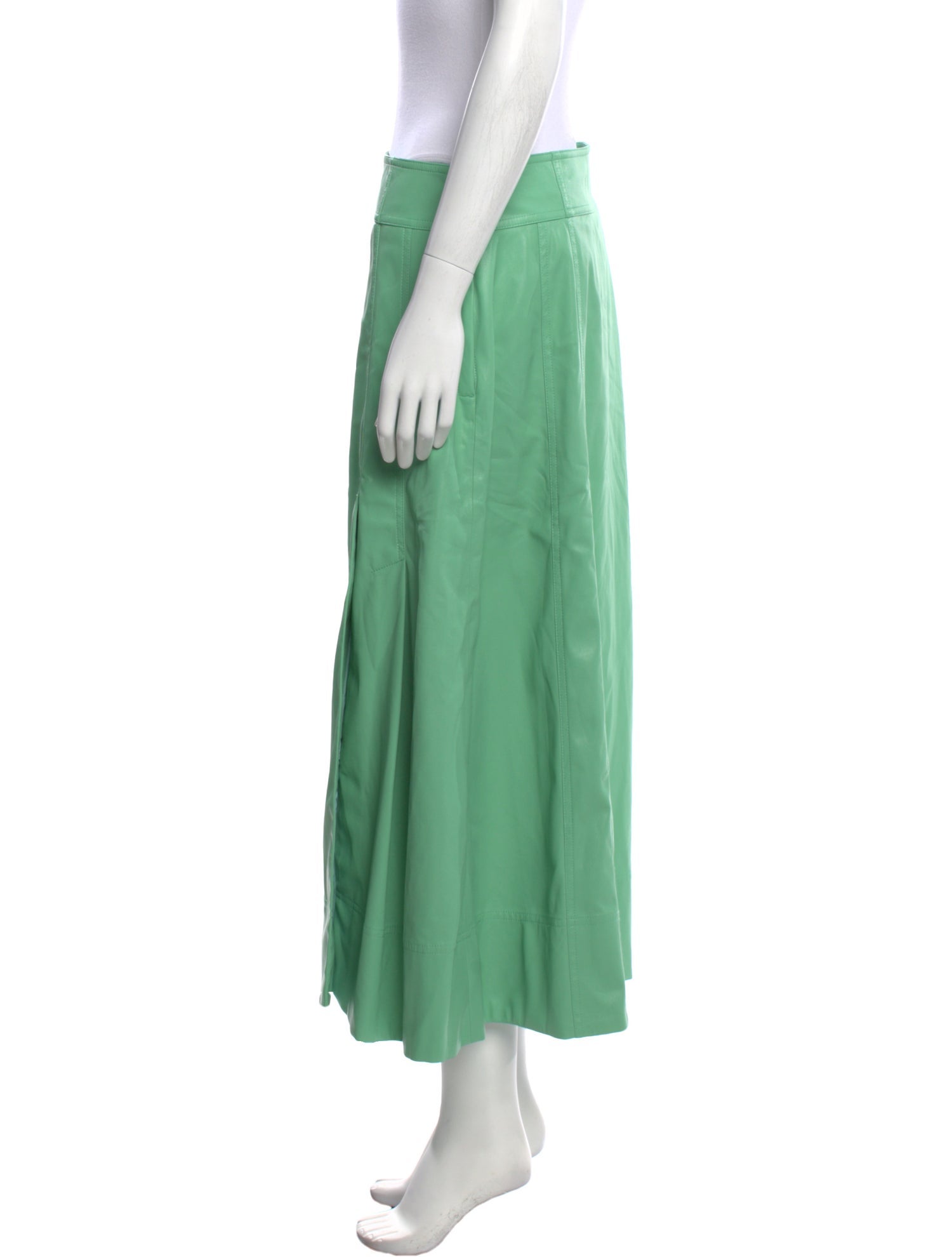 Tanya Taylor Leather Midi Length Skirt w/ Tags