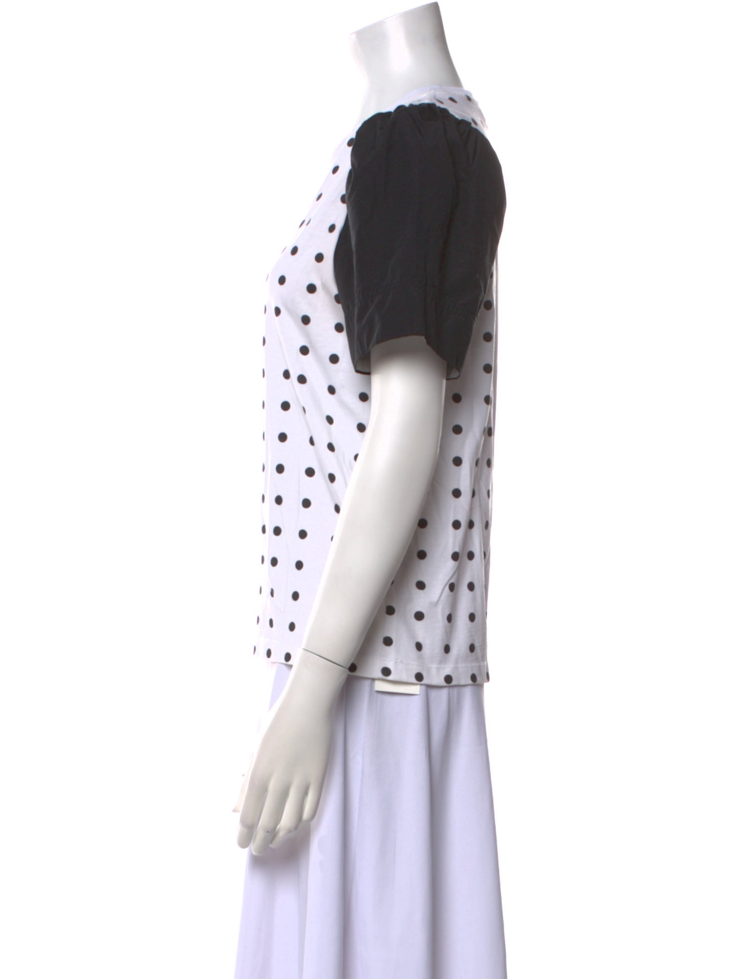 Tanya Taylor Polka Dot Print Crew Neck T-Shirt