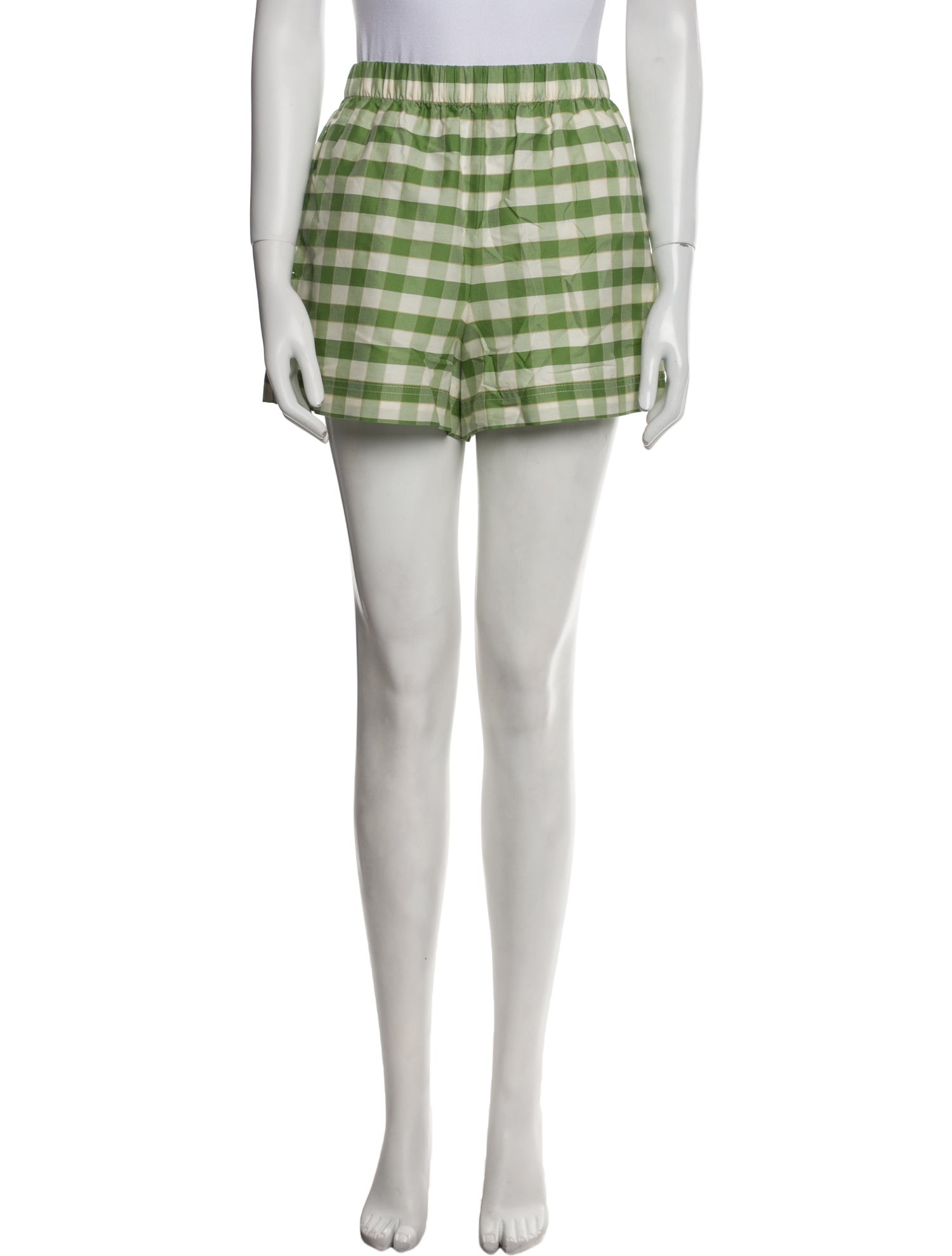 Tanya Taylor Plaid Print Mini Shorts w/ Tags