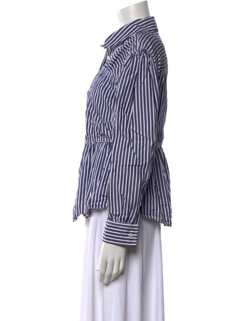 Tanya Taylor Striped Long Sleeve Button-Up Top