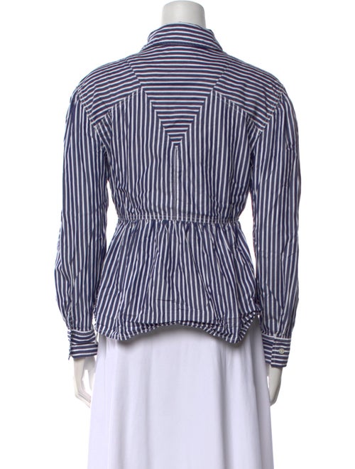 Tanya Taylor Striped Long Sleeve Button-Up Top