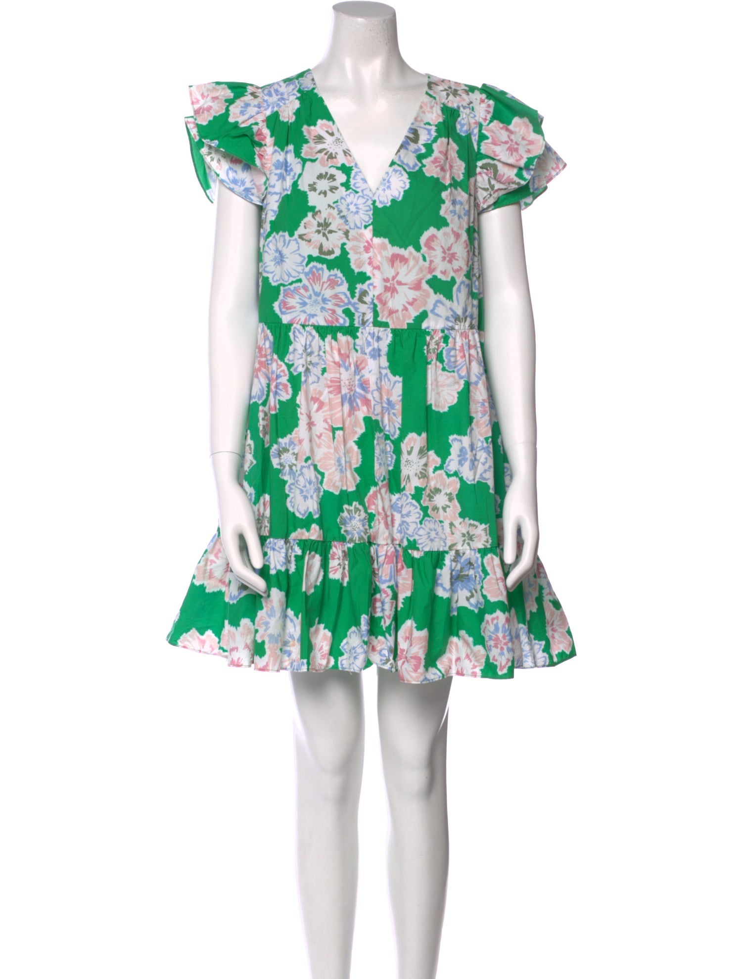 Tanya Taylor Floral Print Mini Dress