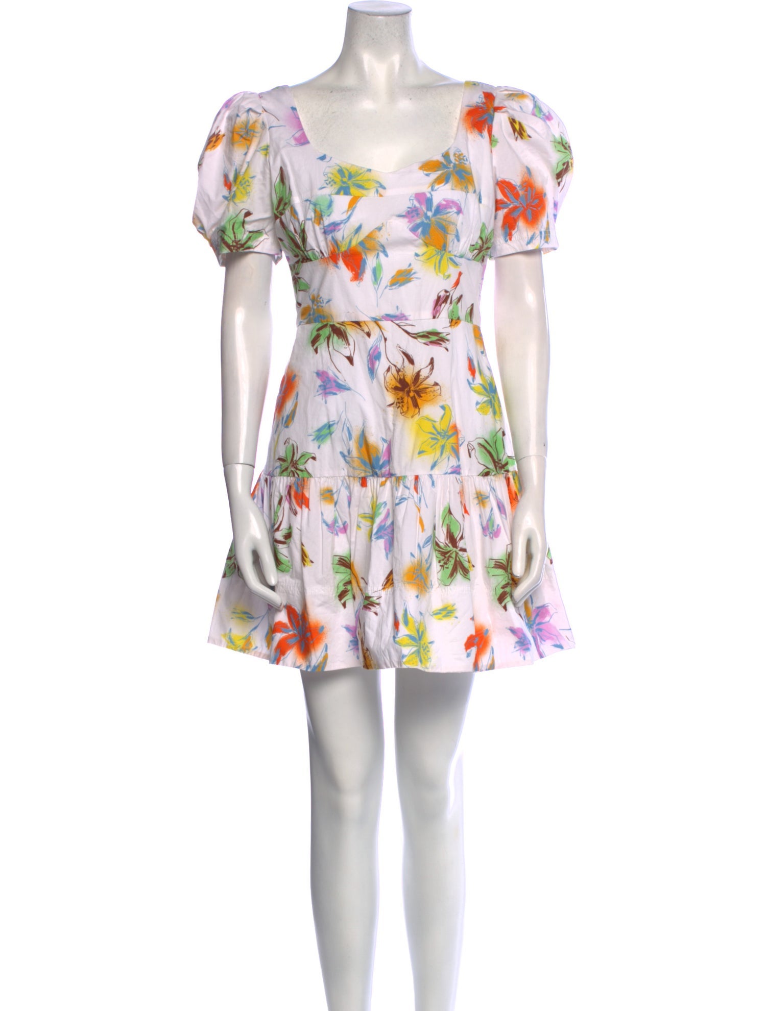 Tanya Taylor Floral Print Mini Dress