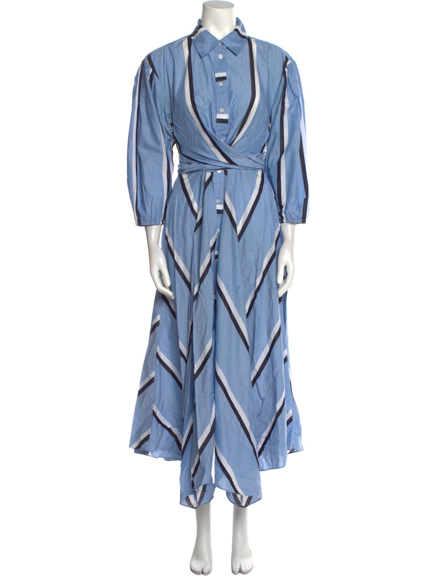 Tanya Taylor Striped Long Dress