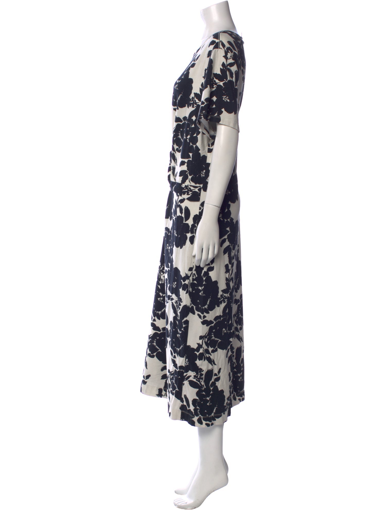 Tanya Taylor Floral Print Midi Length Dress