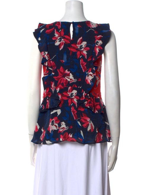 Tanya Taylor Silk Floral Print Blouse