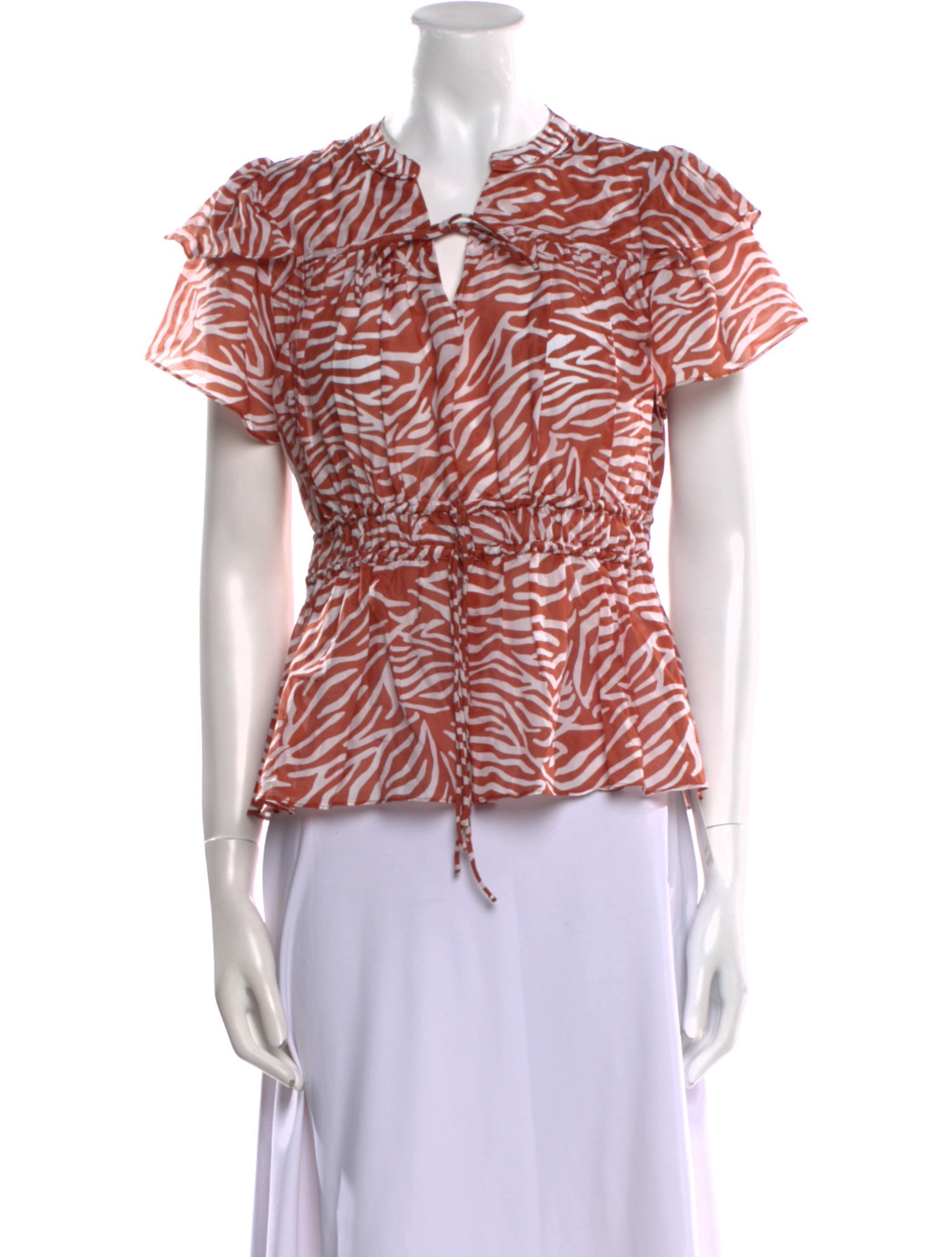 Tanya Taylor Printed V-Neck Top