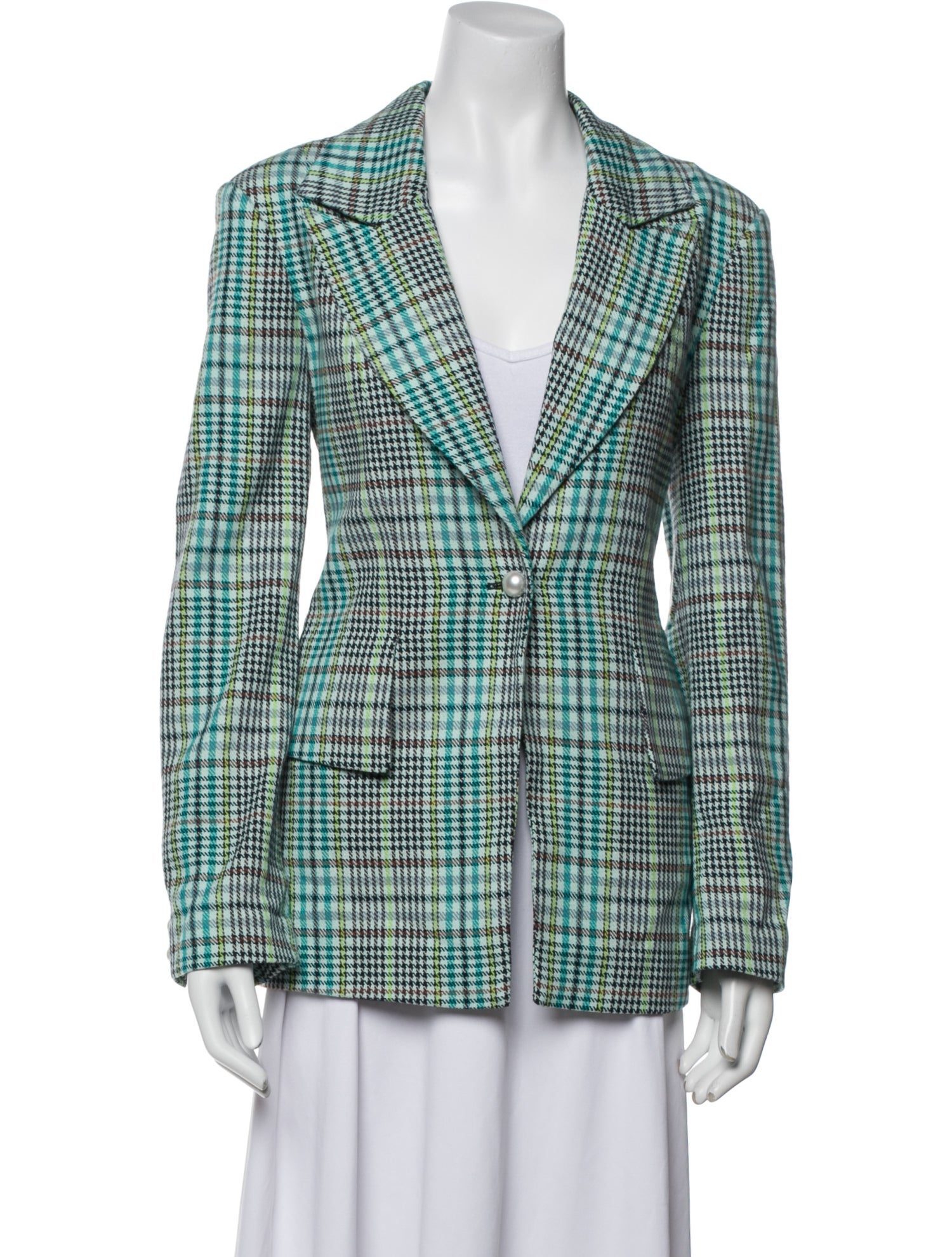 Tanya Taylor Plaid Print Blazer w/ Tags