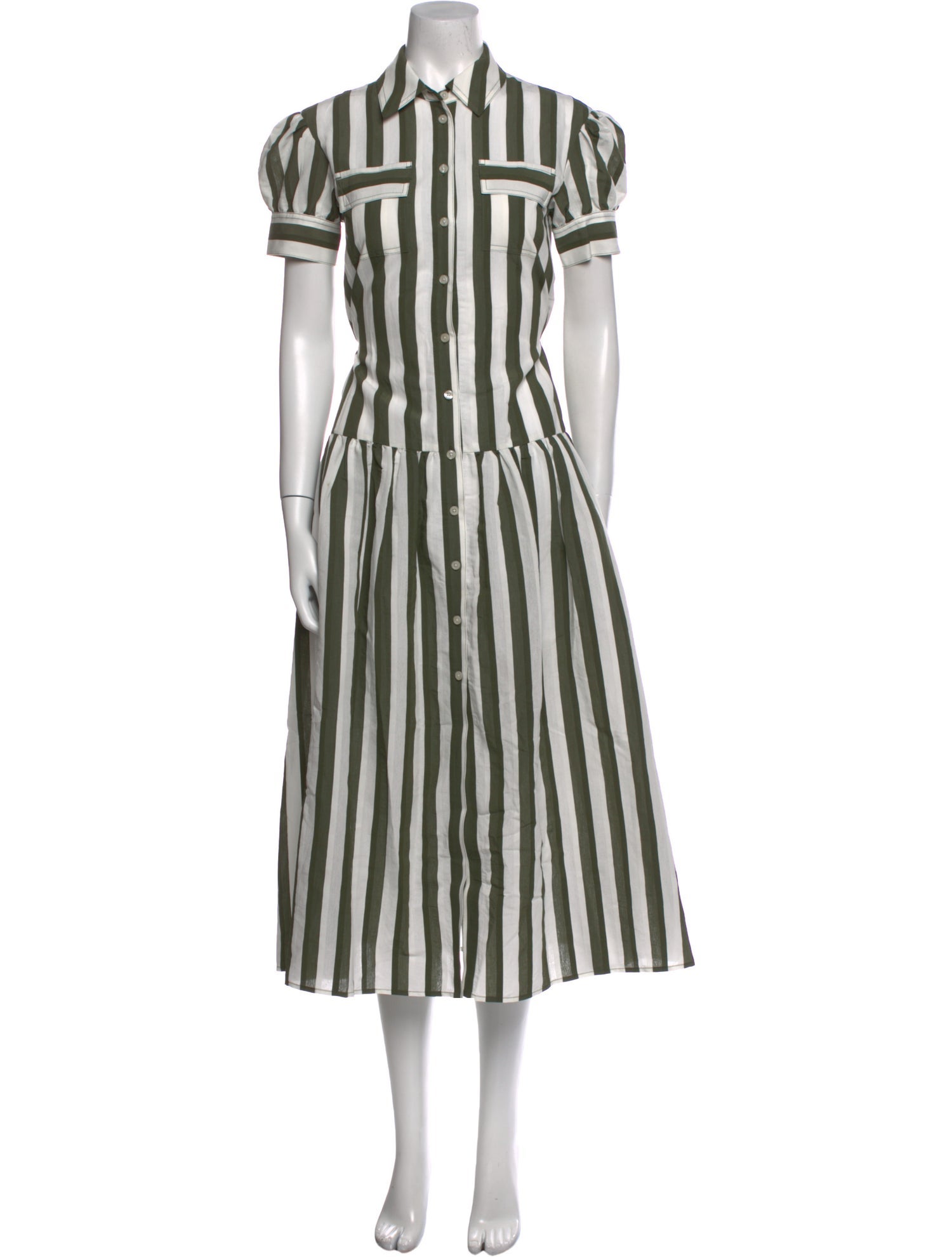 Tanya Taylor Striped Long Dress