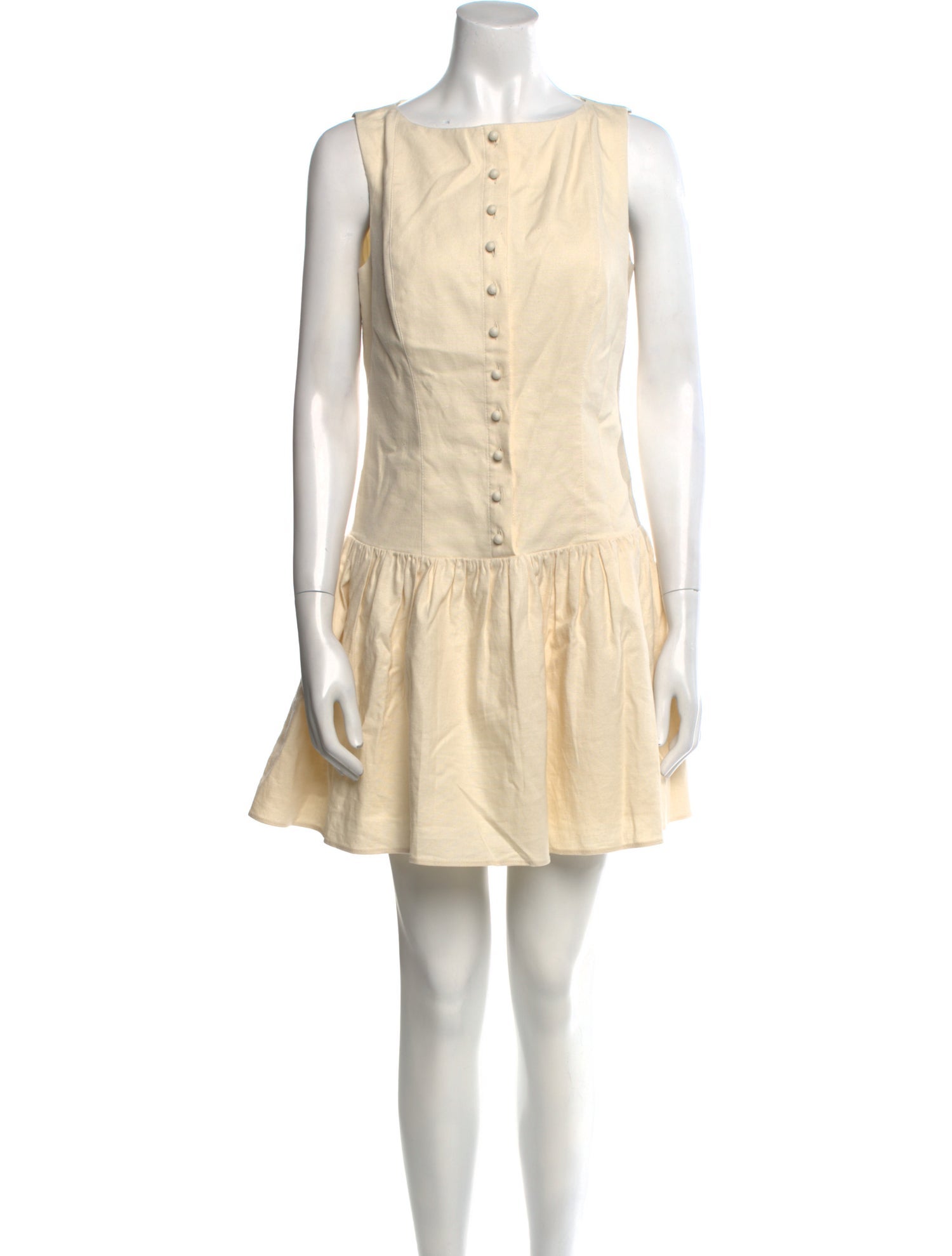 Tanya Taylor Bateau Neckline Mini Dress