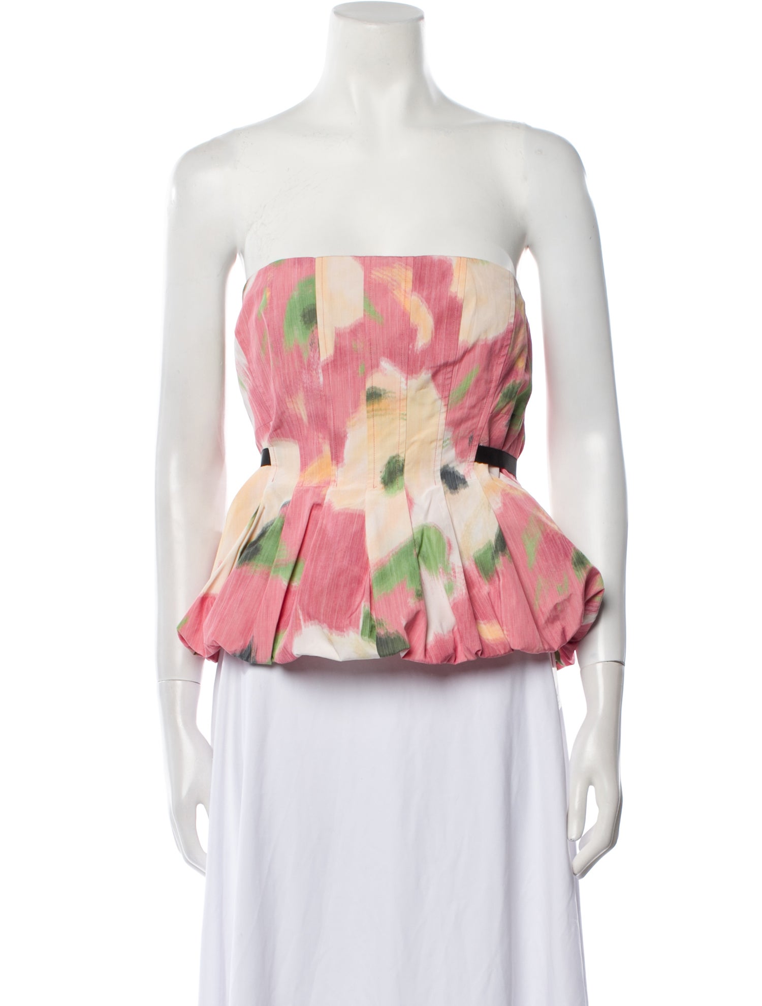 Tanya Taylor Printed Strapless Top