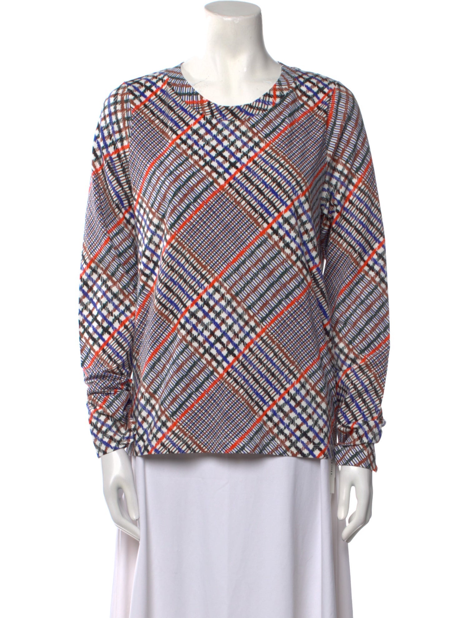 Tanya Taylor Printed Crew Neck Blouse
