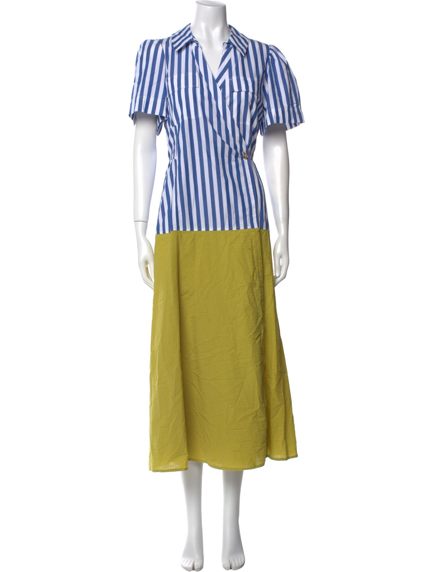 Tanya Taylor Striped Long Dress