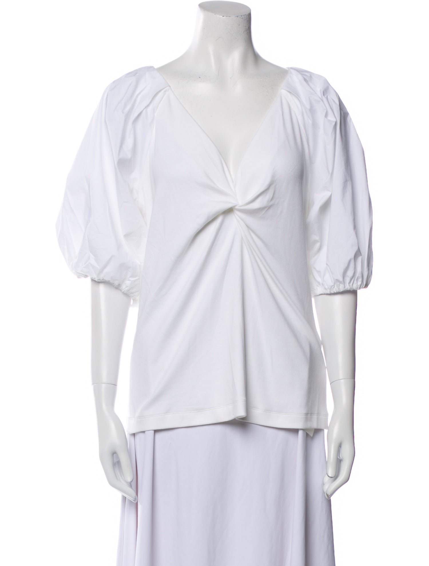 Tanya Taylor V-Neck Three-Quarter Sleeve Blouse