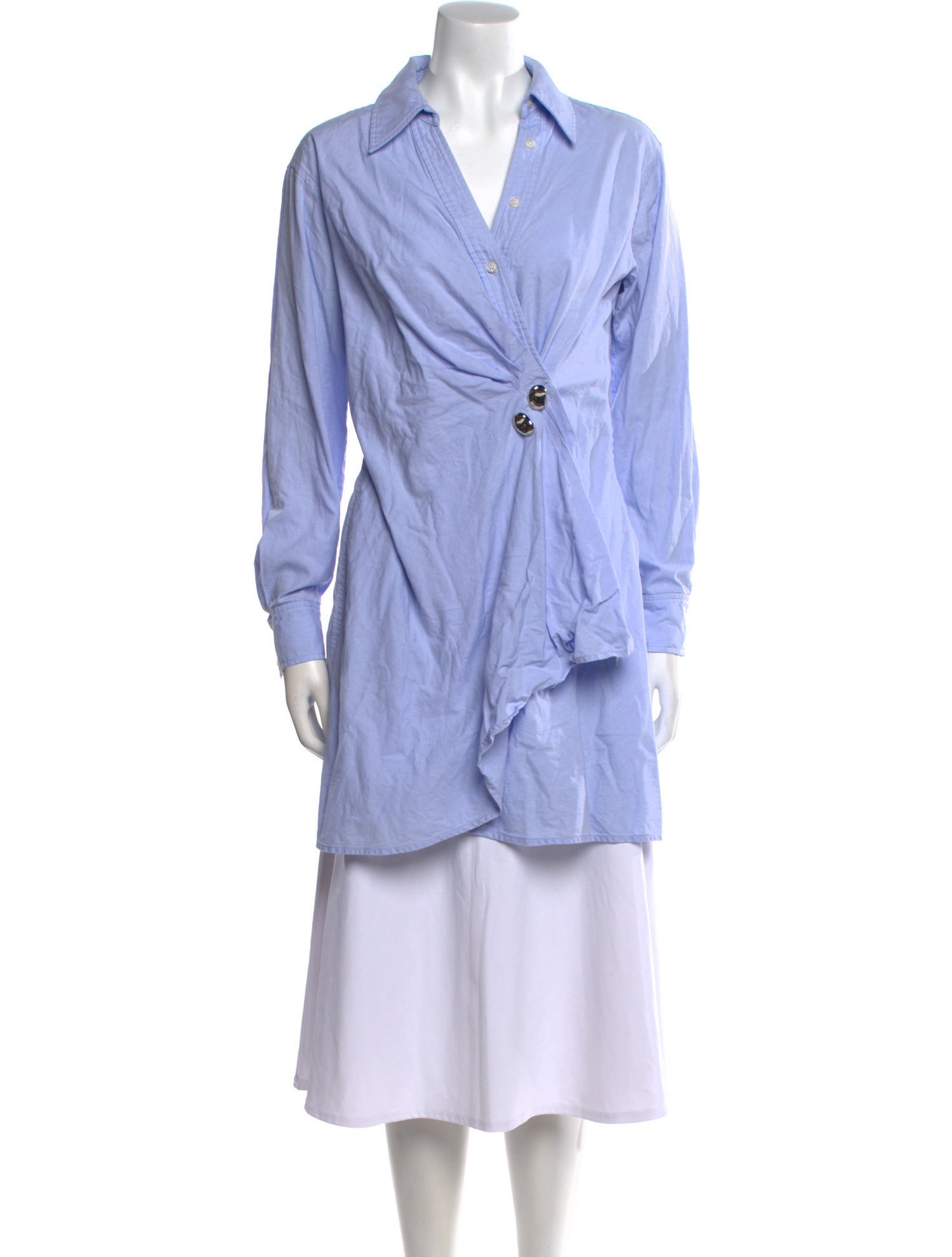 Tanya Taylor Cowl Neck Long Sleeve Tunic