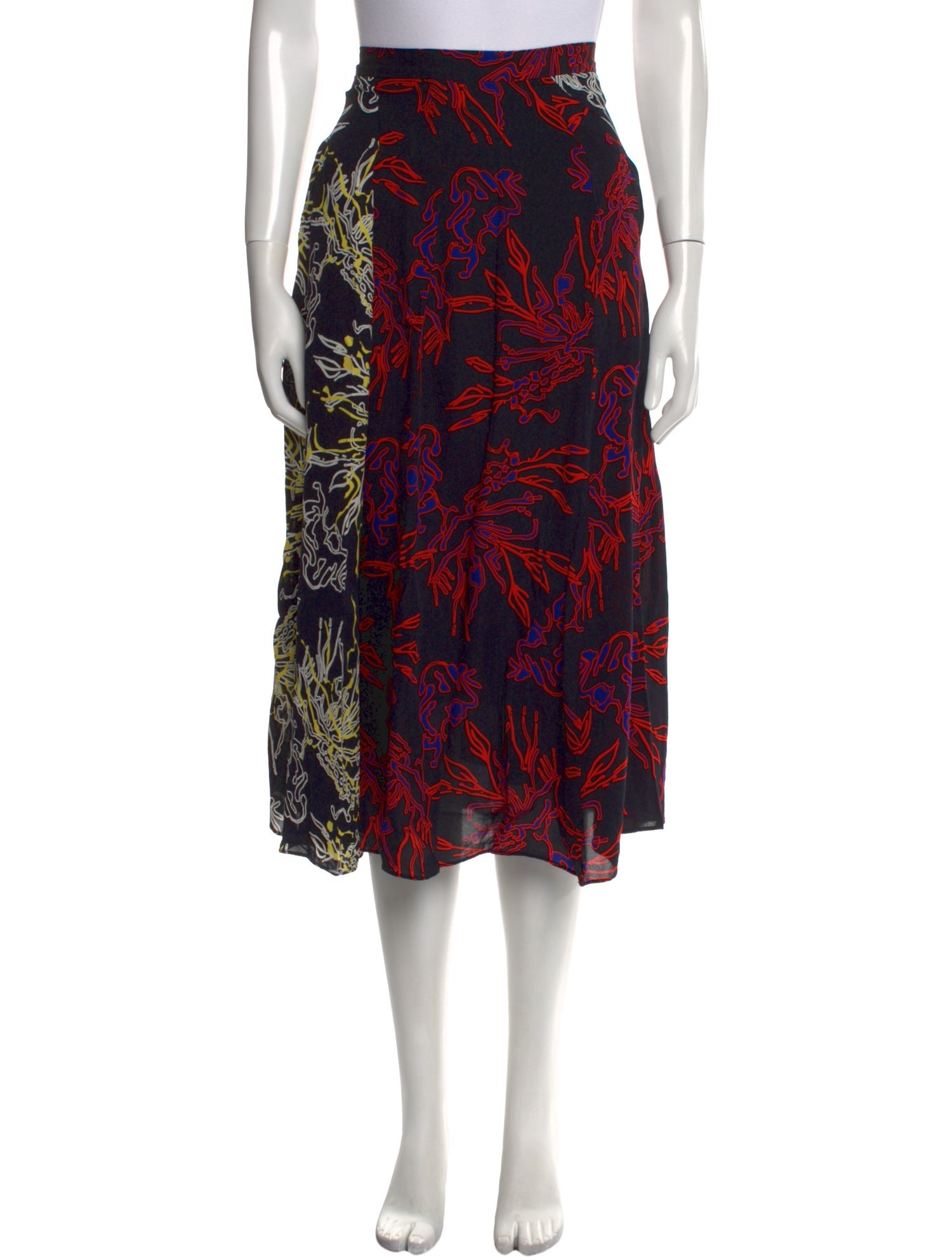 Tanya Taylor Silk Midi Length Skirt