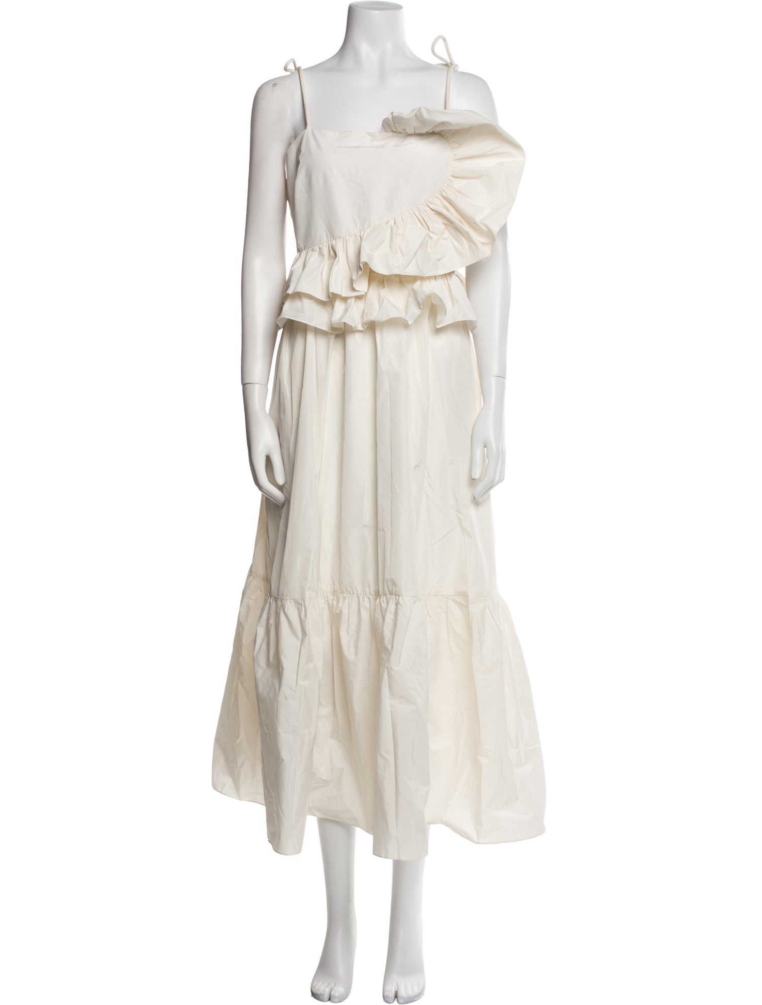 Tanya Taylor Square Neckline Long Dress