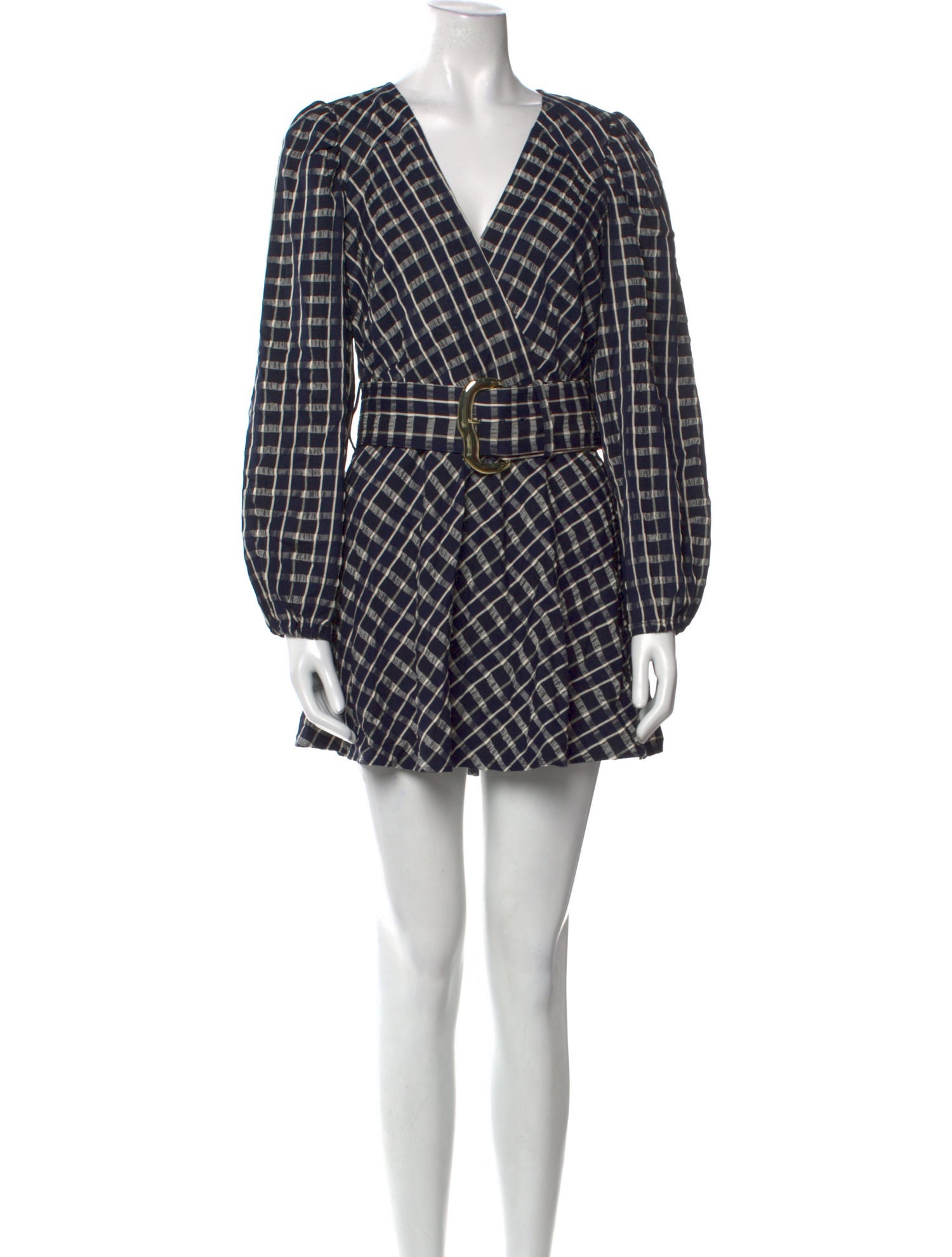 Tanya Taylor Plaid Print Mini Dress