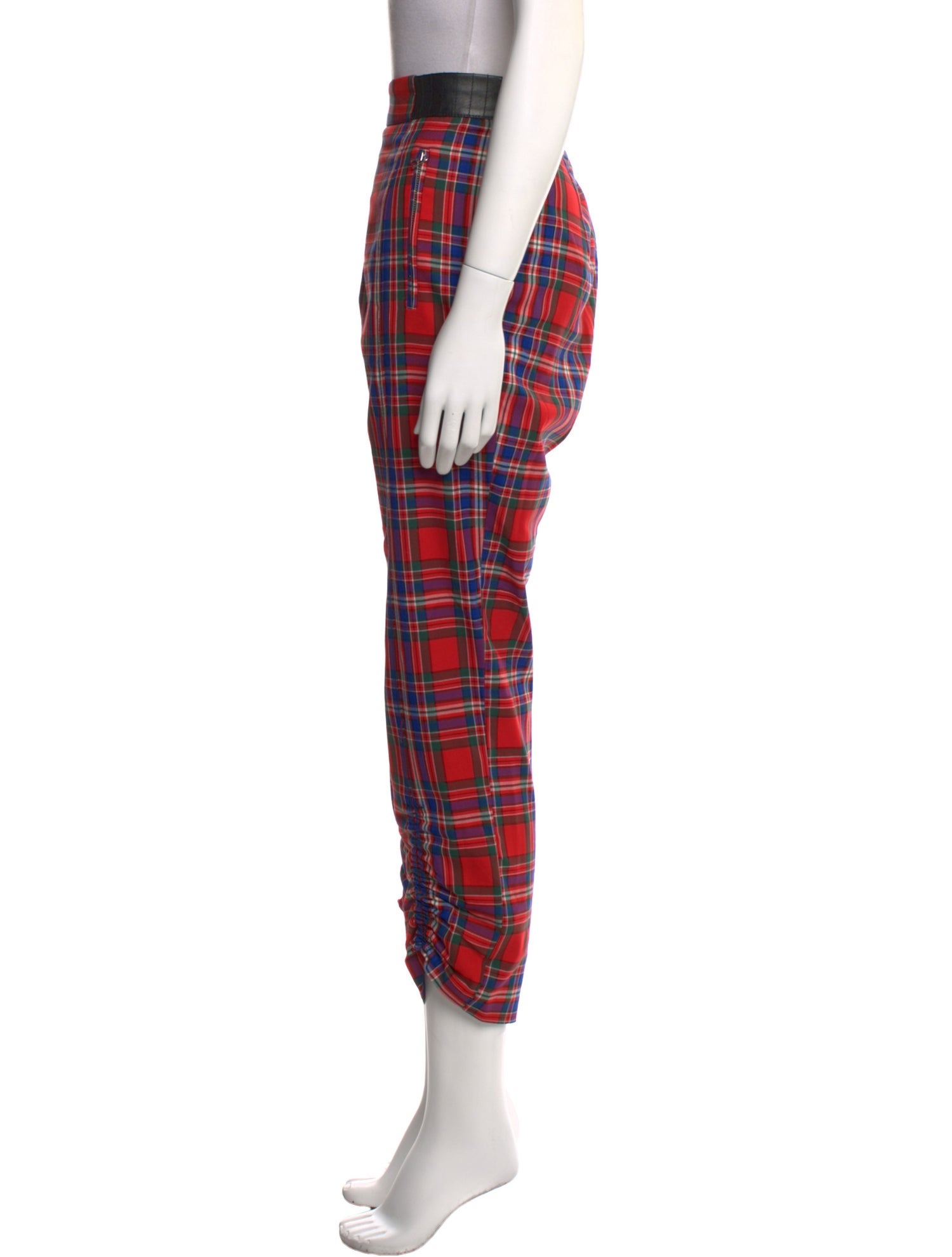 Tanya Taylor Plaid Print Straight Leg Pants